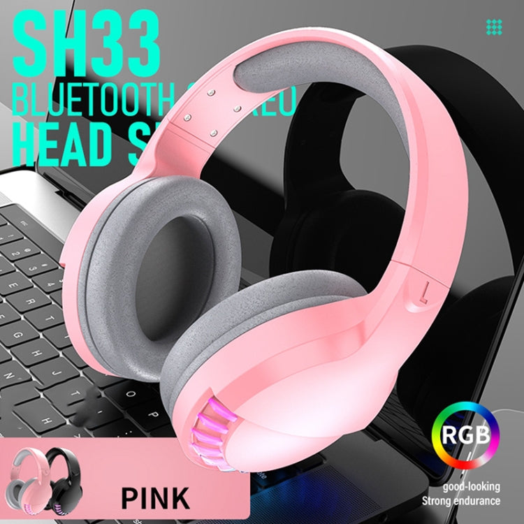 SH33 Bluetooth Wired Dual-mode RGB Headset Mobile Phone Heavy Bass Noise Reduction Gaming Headset