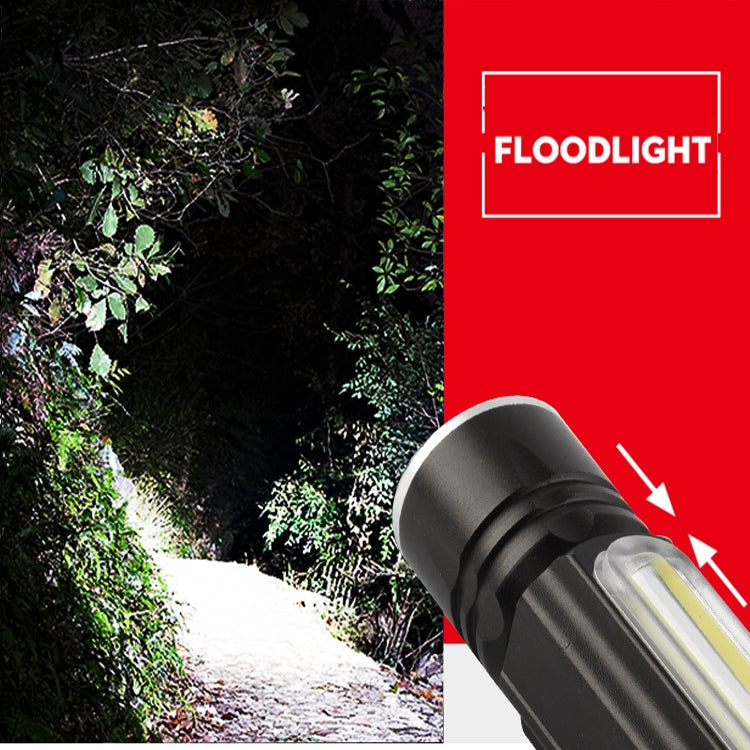 Aluminum Alloy Small Flashlight Tail With Magnet Usb Rechargeable Cob Mini Flashlight Zoom Light Flashlight