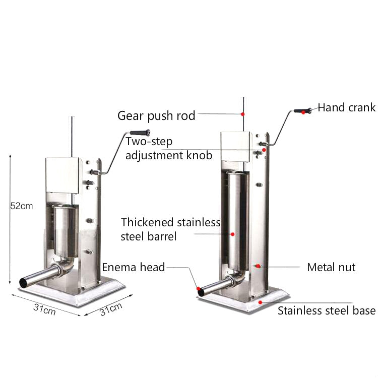 3L Manual Sausage Filling Machine Stainless Steel Sausage Filling Machine