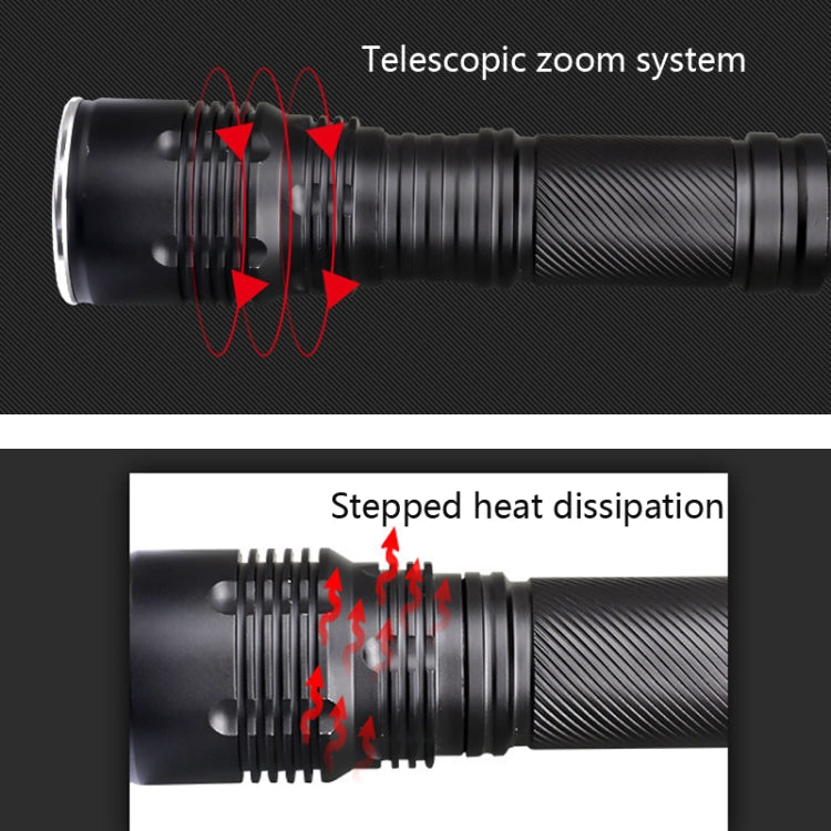 Strong Light Outdoor Waterproof Long-range Flashlight T6 Mini Rechargeable Zoom LED Flashlight