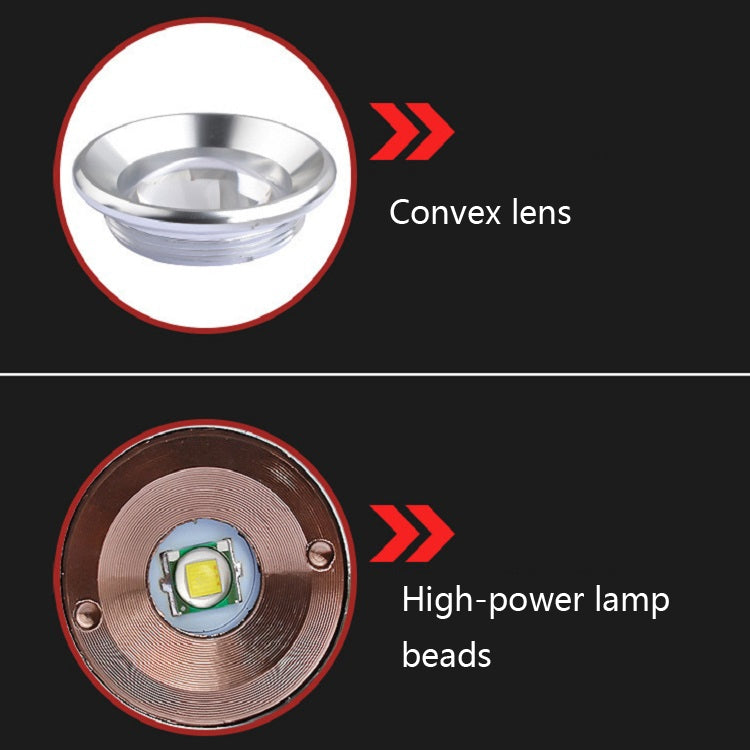 Strong Light Outdoor Waterproof Long-range Flashlight T6 Mini Rechargeable Zoom LED Flashlight