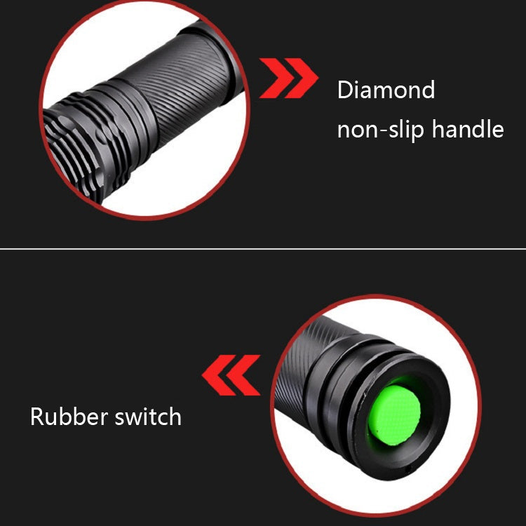 Strong Light Outdoor Waterproof Long-range Flashlight T6 Mini Rechargeable Zoom LED Flashlight