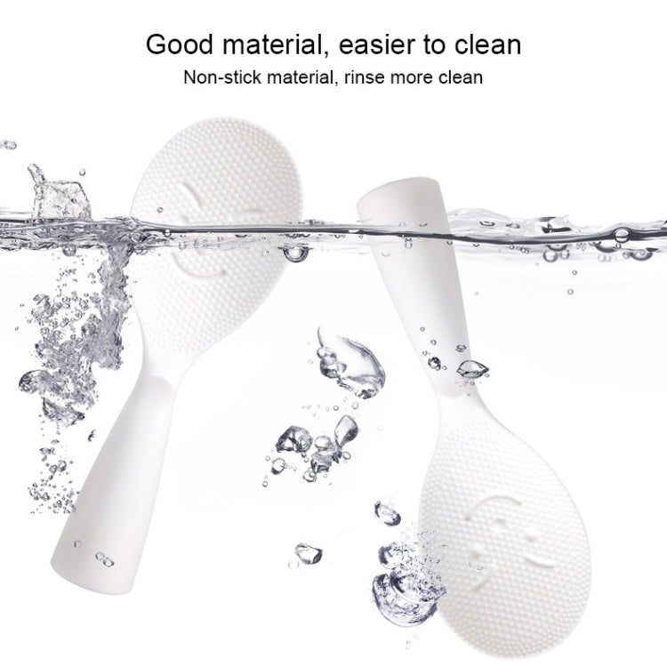 8 PCS Creative Smile Face Rice Spoon Vertical Type Food Grade Kitchen Rice Cooker Spoon