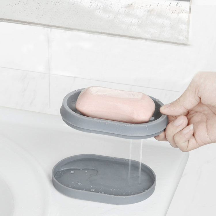 4 PCS Draining Double-layer Soap Shelf Travel Portable Soap Box, Colour: Blue