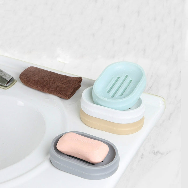4 PCS Draining Double-layer Soap Shelf Travel Portable Soap Box, Colour: Blue