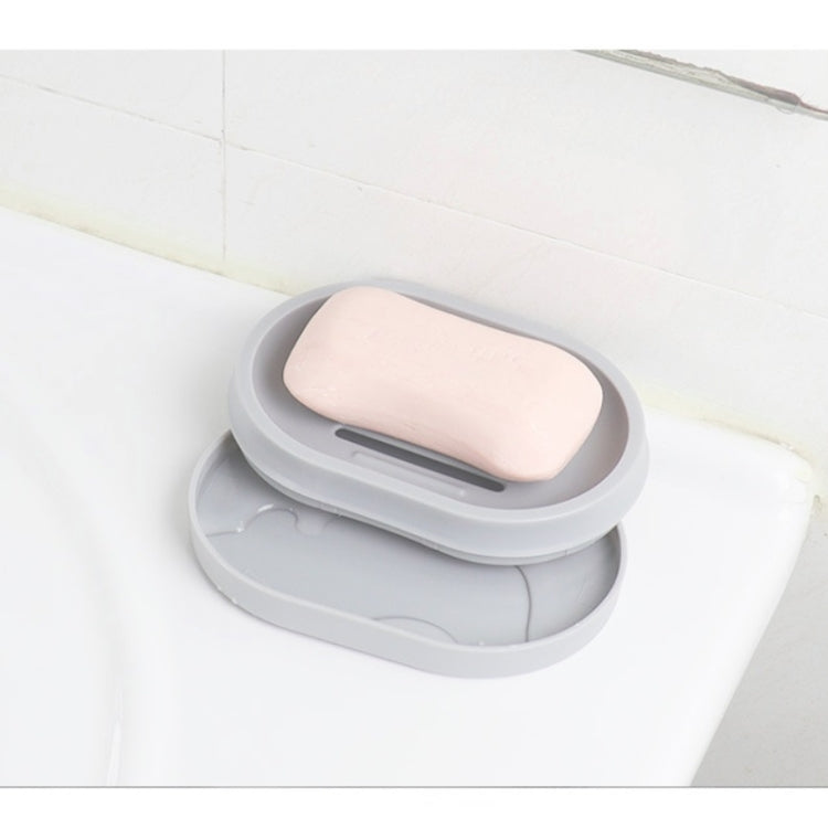 4 PCS Draining Double-layer Soap Shelf Travel Portable Soap Box, Colour: Blue