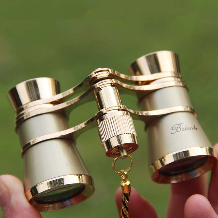 3x25mm Classical Ladies Drama Watching Telescope Carrying Binoculars With Chain