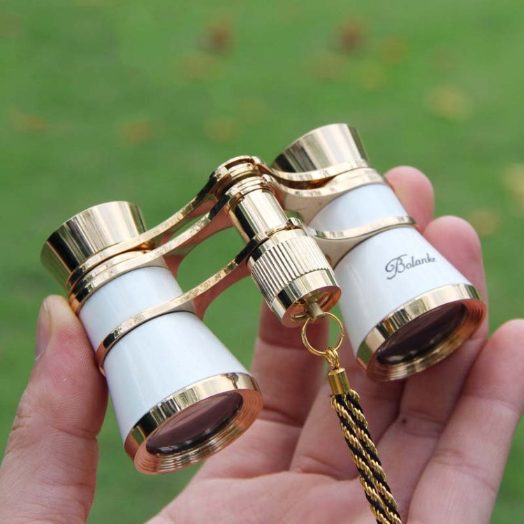 3x25mm Classical Ladies Drama Watching Telescope Carrying Binoculars With Chain