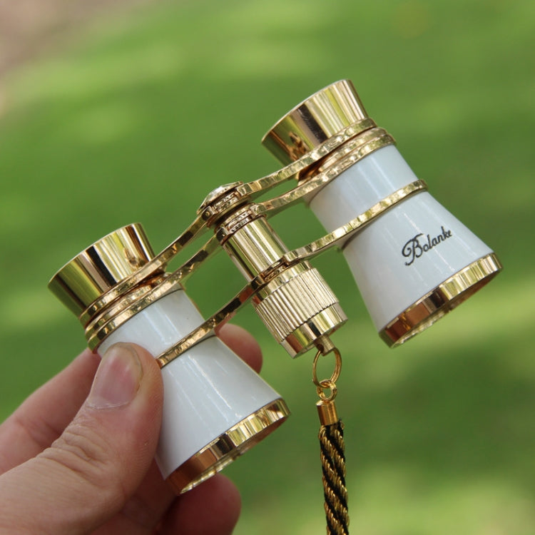 3x25mm Classical Ladies Drama Watching Telescope Carrying Binoculars With Chain