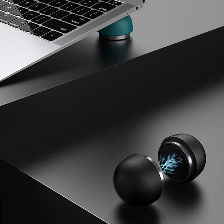 Creative Laptop Compact Portable Invisible Mushroom Stand Desktop Heightening Fan Heater Shelf(Black)