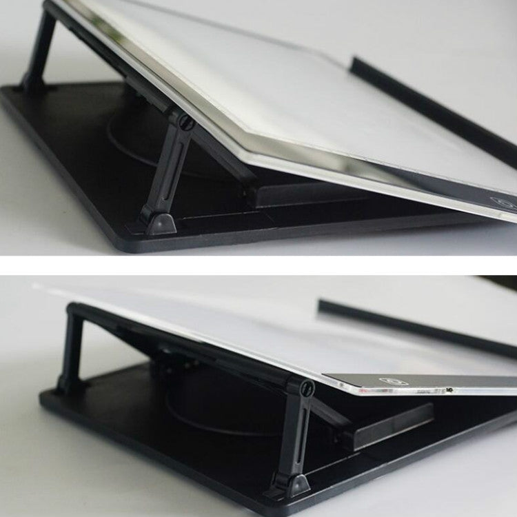 The 360-degree Rotation Angle Copy Table Base Supports Folding Computer Cooling Base Adjustment Bracket(Black)