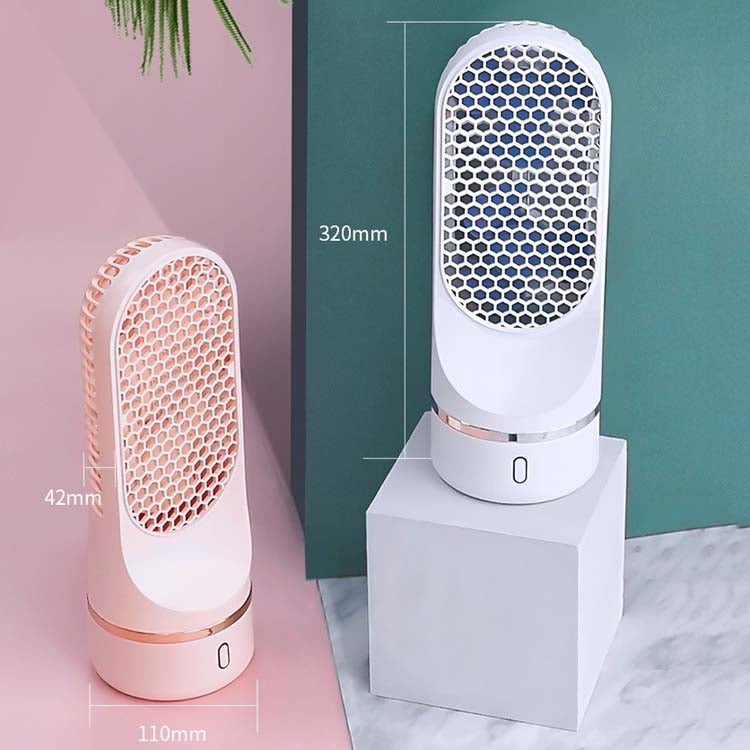 Automatic Shaking Head Tower Fan Desktop USB Charging Double Spiral Fan