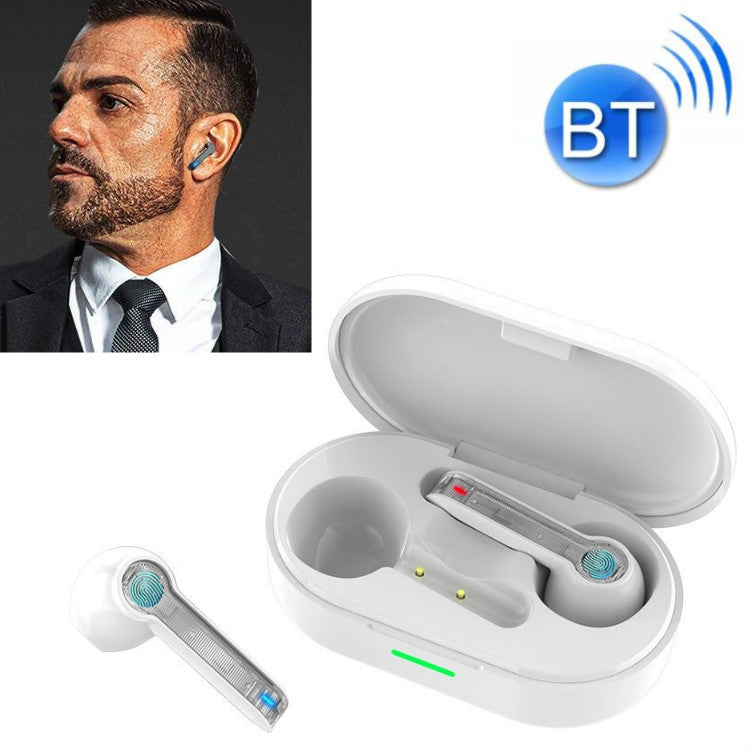 L32 Bluetooth Headset with Charging Compartment Stereo Wireless TWS 5.0 Touch Switch(White)
