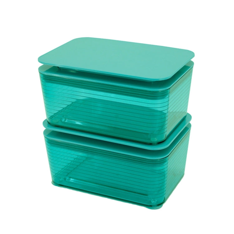 Wet Tissue Box Plastic Portable Multi-function Drawer With Lid(Dark Green)