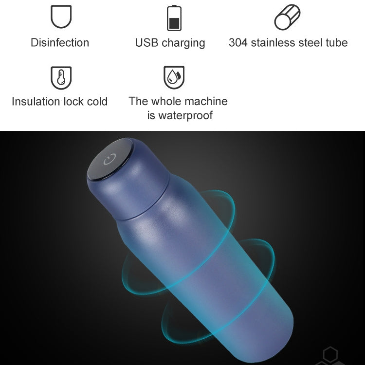 DNA Grade UV Sterilization USB Charging Stainless Steel Vacuum Flask, Capacity: 600ml