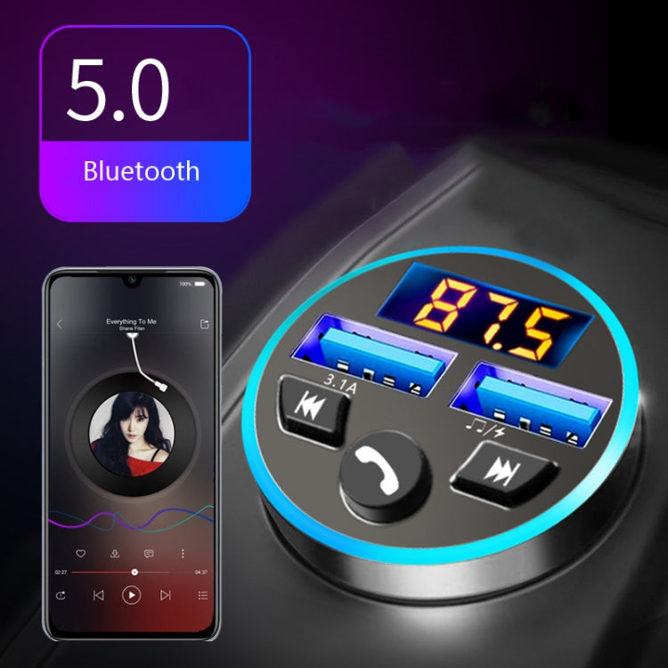 Halo Car MP3 Bluetooth Player Car Charger Car FM Transmitter 3.1A Car Charger