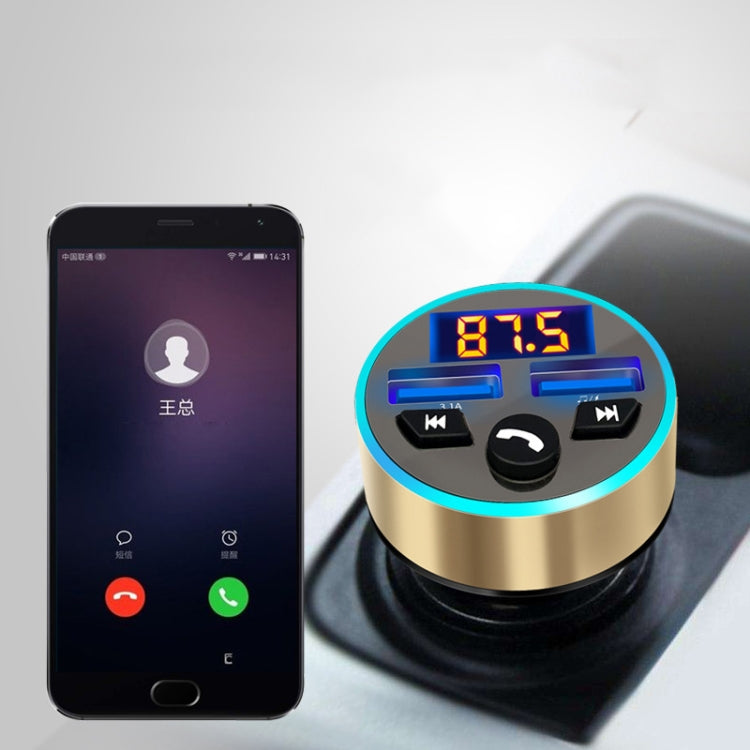 Halo Car MP3 Bluetooth Player Car Charger Car FM Transmitter 3.1A Car Charger