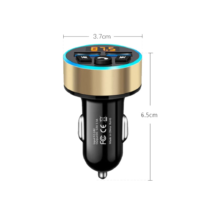 Halo Car MP3 Bluetooth Player Car Charger Car FM Transmitter 3.1A Car Charger