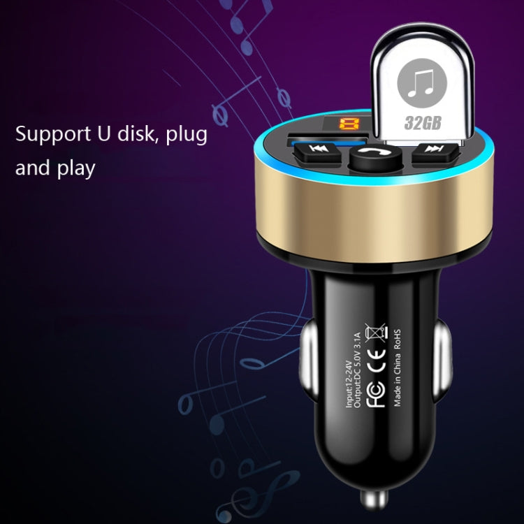 Halo Car MP3 Bluetooth Player Car Charger Car FM Transmitter 3.1A Car Charger