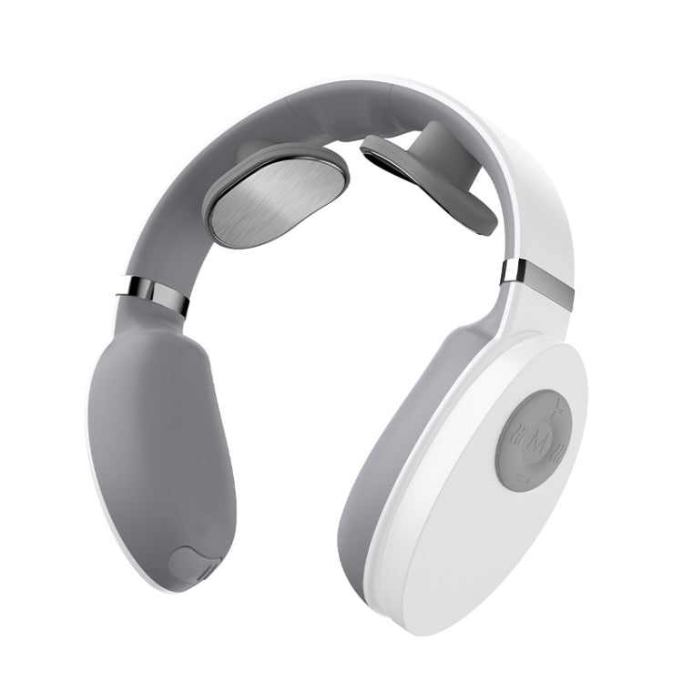 UDV Smart Shoulder and Cervical Spine Massager Hot Compress Electric Wave Pulse Neck Protector, Colour: Bright moon white