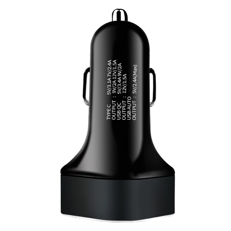 Digital Display PD+QC3.0+2.4A Car Charger TYPE-C Car Phone Charger