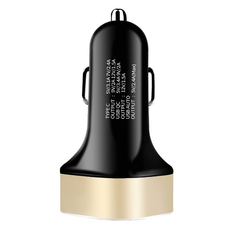 Digital Display PD+QC3.0+2.4A Car Charger TYPE-C Car Phone Charger