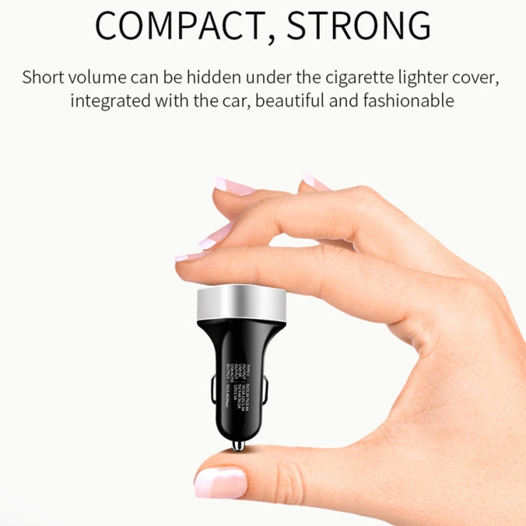 Digital Display PD+QC3.0+2.4A Car Charger TYPE-C Car Phone Charger