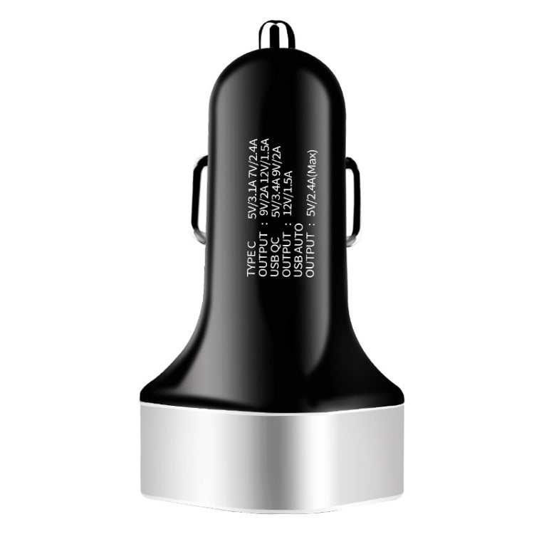 Digital Display PD+QC3.0+2.4A Car Charger TYPE-C Car Phone Charger