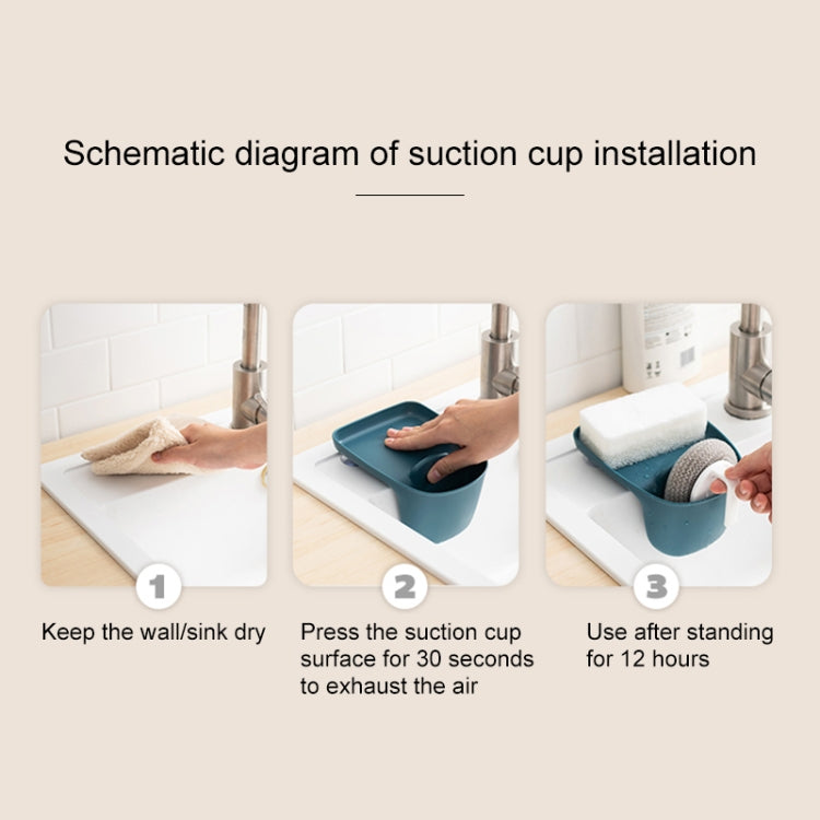 5 PCS Kitchen Sink Drain Storage Basket Suction Cup Shelf Kitchen Supplies