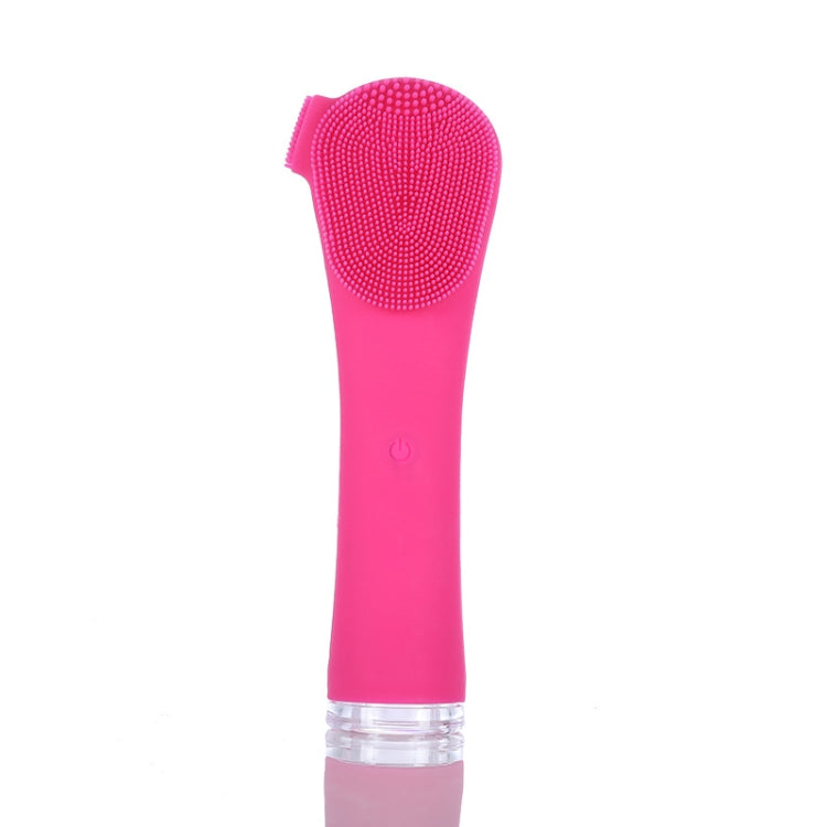 Pore Cleaner Silicone Ultrasonic Electric Facial Cleanser(Rose Red)