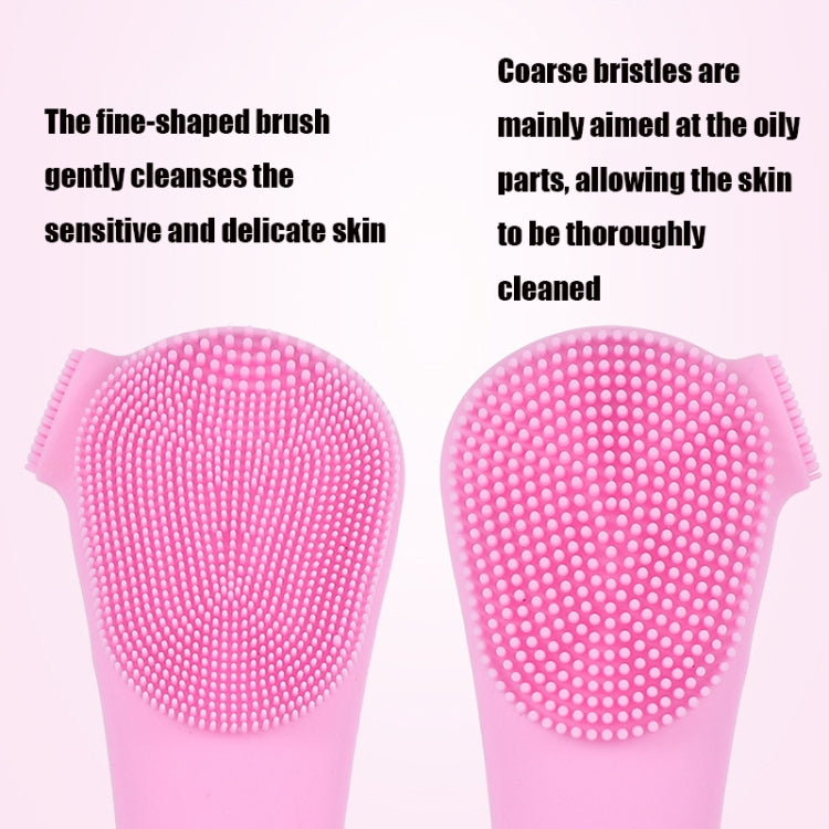 Pore Cleaner Silicone Ultrasonic Electric Facial Cleanser(Rose Red)