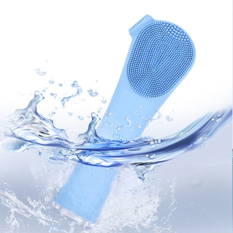 Pore Cleaner Silicone Ultrasonic Electric Facial Cleanser(Rose Red)