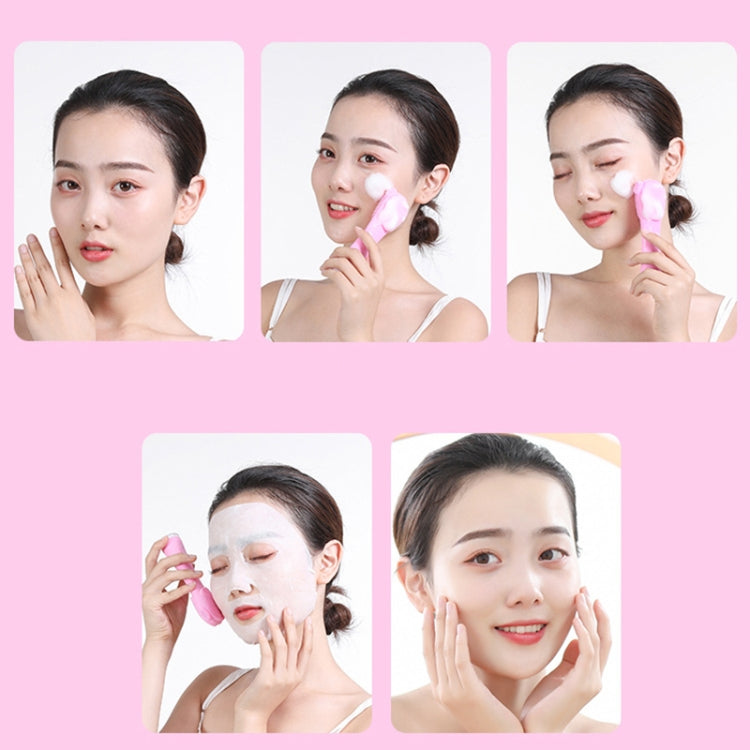 Pore Cleaner Silicone Ultrasonic Electric Facial Cleanser(Rose Red)