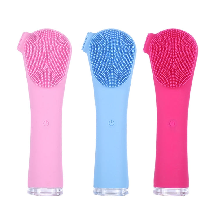 Pore Cleaner Silicone Ultrasonic Electric Facial Cleanser(Rose Red)