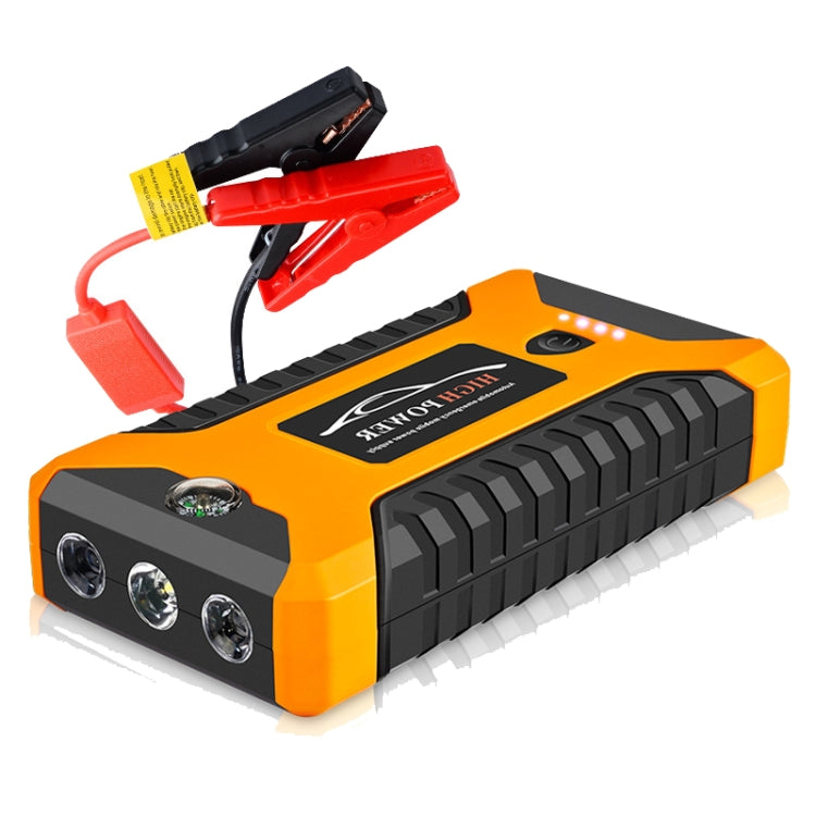 Car Emergency Start Power Supply 12V Mobile Emergency Power Supply Car Rescue Start Ppower Supply, CN Plug, Battery capacity: 20000mAh(Yellow + pump set)