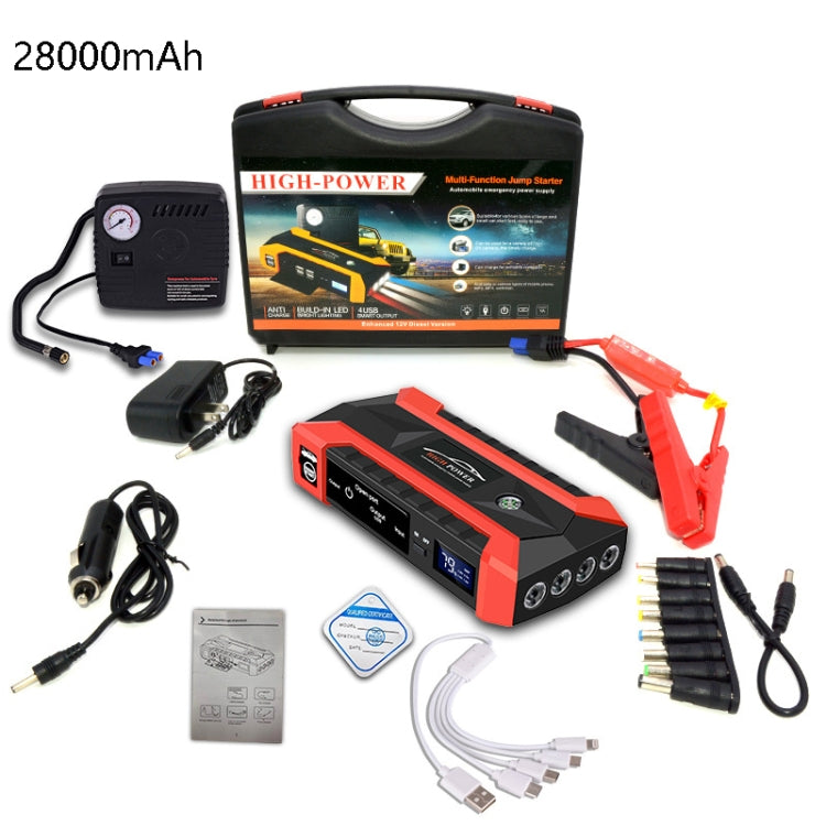 Car Emergency Starting Power 12V Car Multi-Function Mobile Car Battery, CN Plug, Battery capacity: 28000mAh