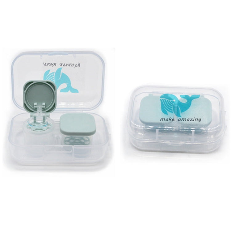 2 PCS Automatic Lens Removal Cosmetic Case Contact Lens Storage Portable Double Box