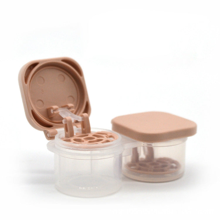2 PCS Automatic Lens Removal Cosmetic Case Contact Lens Storage Portable Double Box