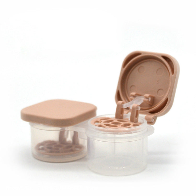2 PCS Automatic Lens Removal Cosmetic Case Contact Lens Storage Portable Double Box