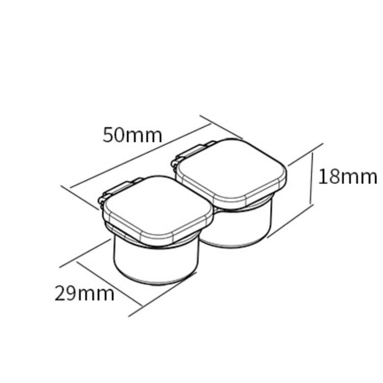 2 PCS Automatic Lens Removal Cosmetic Case Contact Lens Storage Portable Double Box