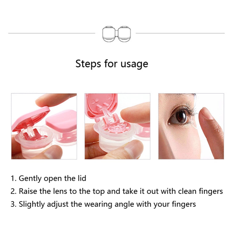 2 PCS Automatic Lens Removal Cosmetic Case Contact Lens Storage Portable Double Box