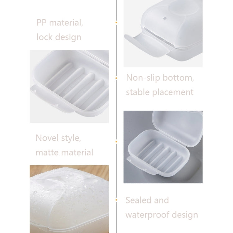 10 PCS Travel Handmade Soap Dish Portable With Lid Lock Drain Seal Soap Dish, Size: Large