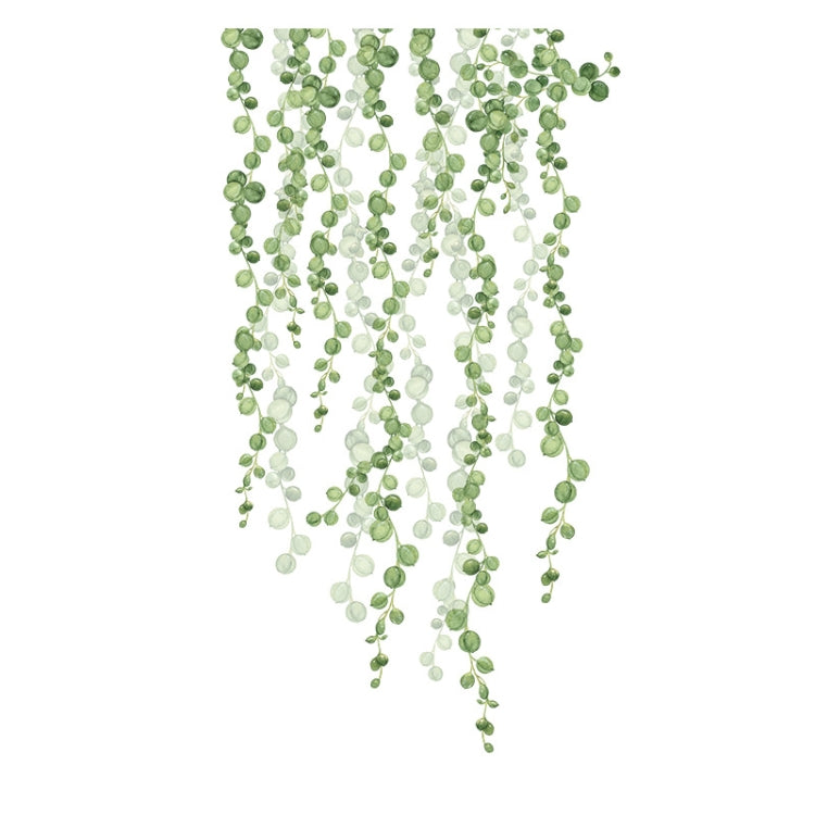 2 PCS Green Leaf Self-adhesive Removable Wall Stickers