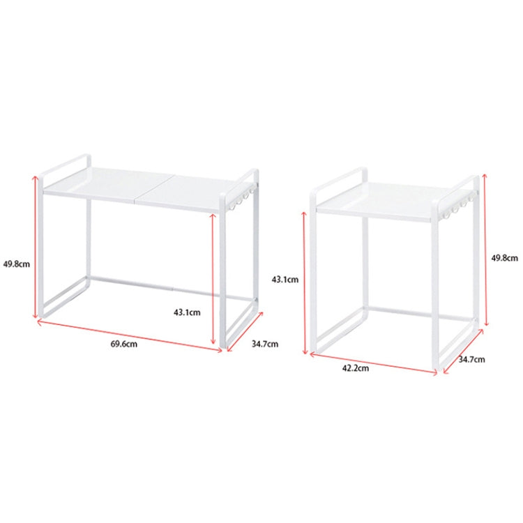 Telescopic Kitchen Microwave Oven Rack Floor Multi-layer Stove Top Shelf