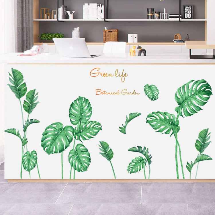 2 PCS Green Vegetation Home Decoration Self-adhesive Wall Stickers