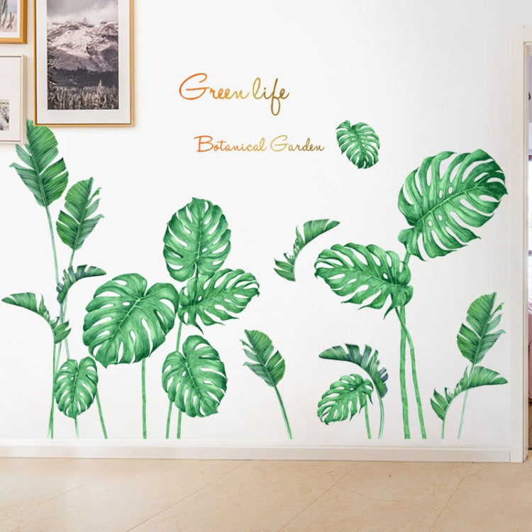 2 PCS Green Vegetation Home Decoration Self-adhesive Wall Stickers