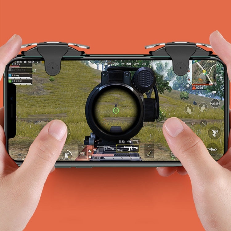 2 Pairs S03 Mechanical Black Axis Two-way Button Auxiliary Shooting Game Handle for 4.7-6.5 inch Screen Smart Phone(White)