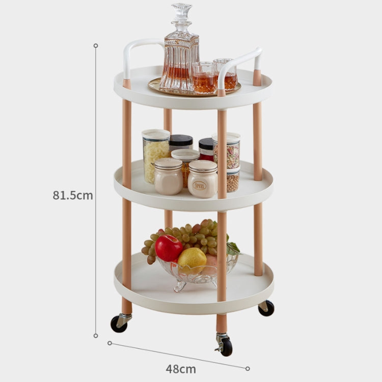 Luxury Movable Trolley Simple Kitchen Living Room Storage Tea Set Rack, Size:Three Layers
