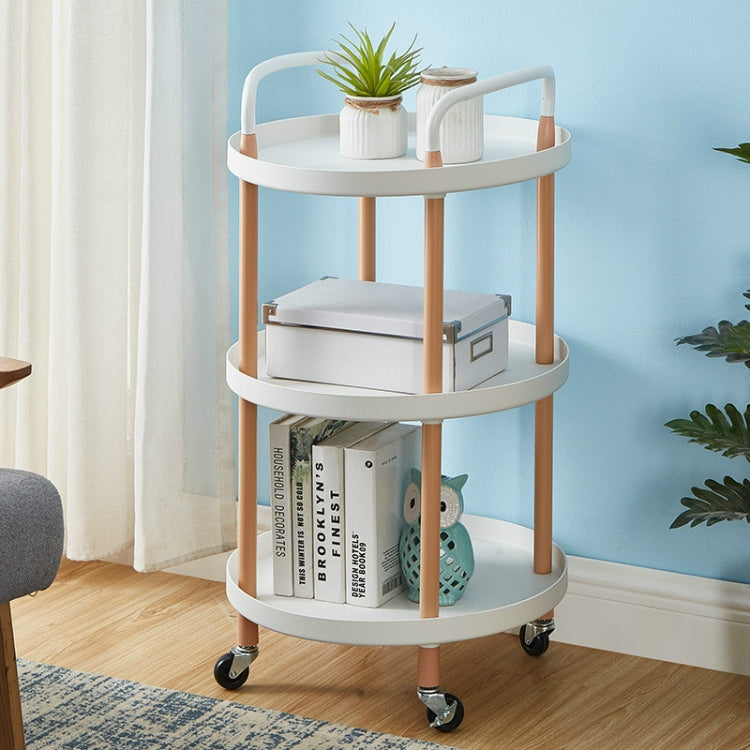 Luxury Movable Trolley Simple Kitchen Living Room Storage Tea Set Rack, Size:Three Layers