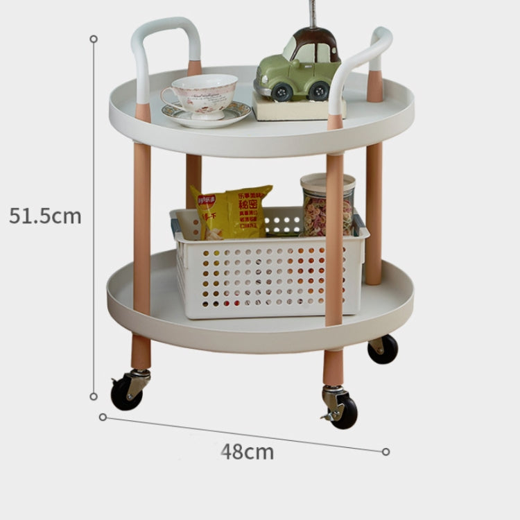 Luxury Movable Trolley Simple Kitchen Living Room Storage Tea Set Rack, Size:Two Layers